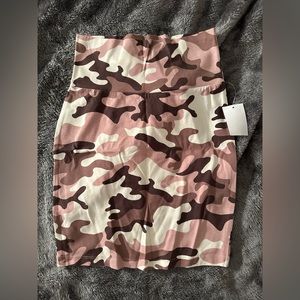Army Print Bodycon Skirt